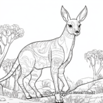 Enchanting Kangaroo Coloring Pages 4