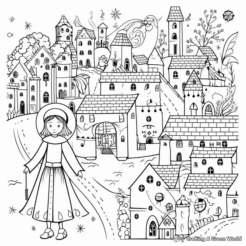 Enchanting Medieval Fairy Tale Coloring Pages 3