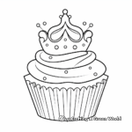 Enchanting Princess Cupcake Coloring Pages 2
