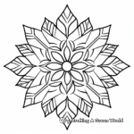 Enchanting Snowflake Patterns Coloring Pages 1