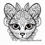 Enchanting Sphynx Cat Face Coloring Pages 2