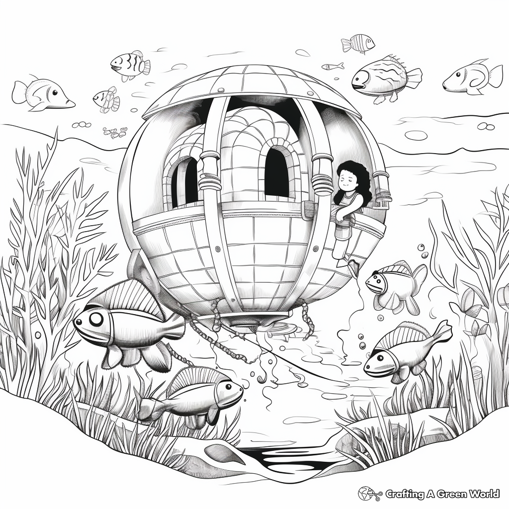Enchanting Underwater Adventure Summer Bucket List Coloring Pages 4