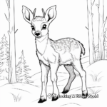 Enchanting Winter Deer Coloring Sheets 4