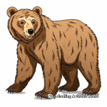 Endangered Species Facts: Grizzly Bear Infographic Coloring Page 3