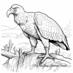 Endangered White-rumped Vulture Coloring Page 1