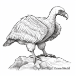 Endangered White-rumped Vulture Coloring Page 4