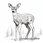 Endangered White Tailed Deer: Awareness Coloring Page 4