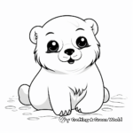 Endearing Baby Seal Coloring Pages 1