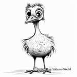 Endearing Emu Bird Coloring Pages 1