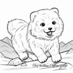 Energetic Arctic Fox in Action Coloring Pages 1