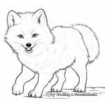 Energetic Arctic Fox in Action Coloring Pages 3