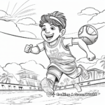 Energetic Summer Sports Coloring Pages 1