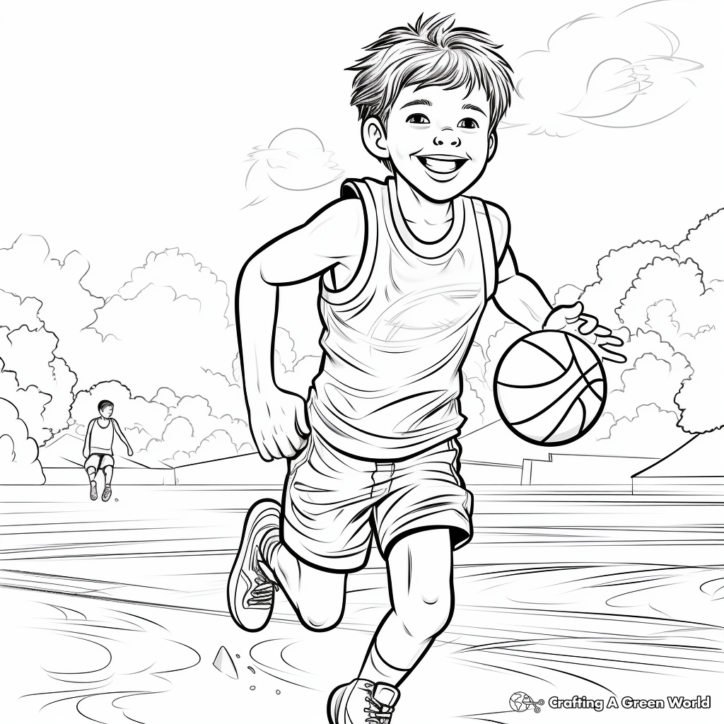 Energetic Summer Sports Coloring Pages 2