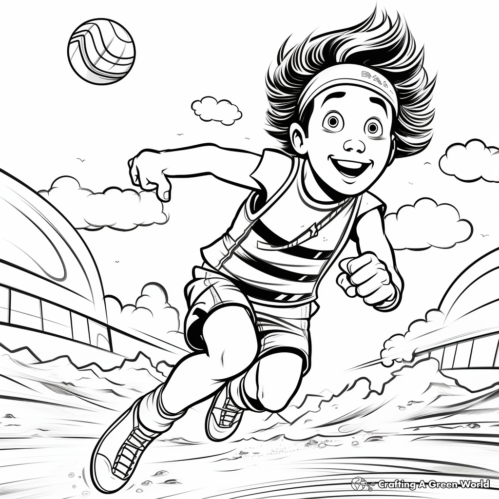 Energetic Summer Sports Coloring Pages 3