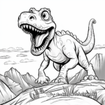 Engaging Albertosaurus in Action Coloring Pages 4