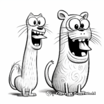 Engaging CatDog Cartoon Coloring Pages 4