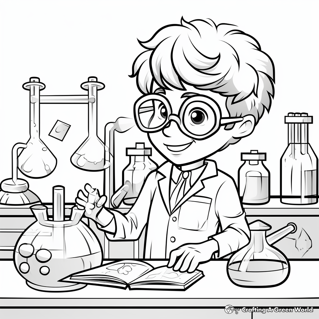 Engaging Chemistry Lab Coloring Pages 1