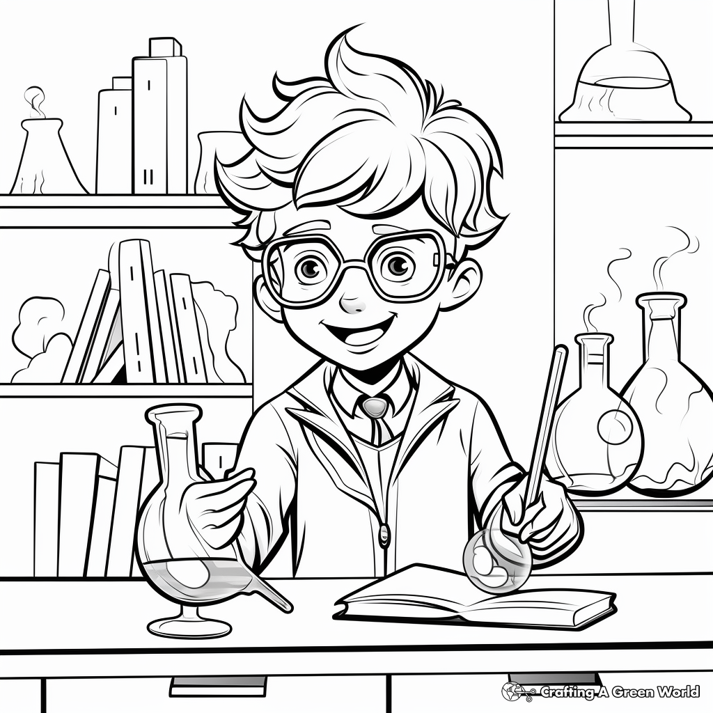 Engaging Chemistry Lab Coloring Pages 2