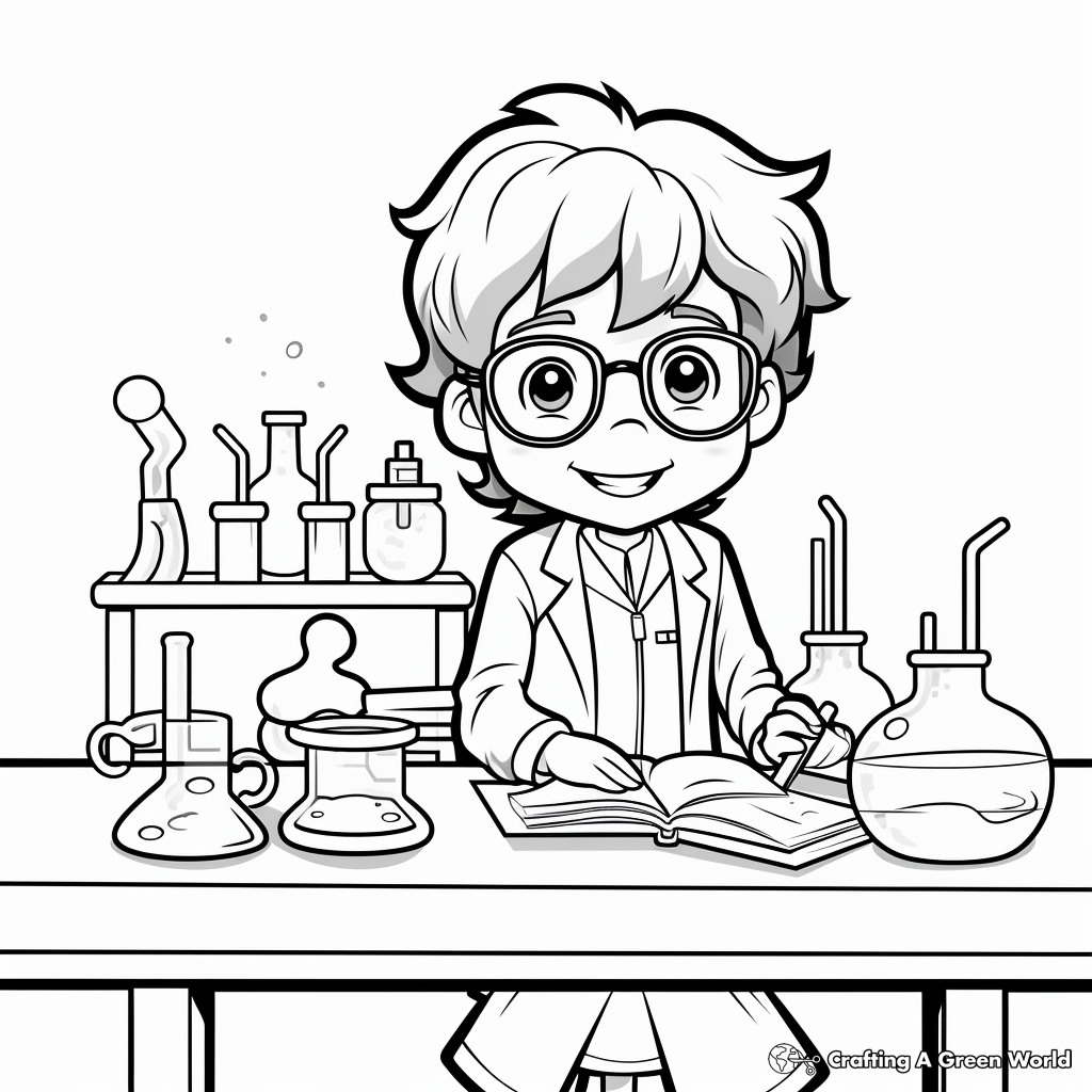 Engaging Chemistry Lab Coloring Pages 4