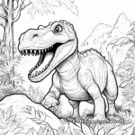 Engaging Coloring Pages of Dinosaur Scenes 2