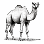 Engaging Dromedary Camel Coloring Pages 4