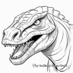 Engaging Giganotosaurus Dinosaur Head Coloring Pages 2