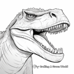 Engaging Giganotosaurus Dinosaur Head Coloring Pages 3