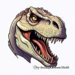 Engaging Giganotosaurus Dinosaur Head Coloring Pages 4