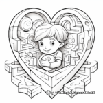 Engaging Heart Puzzle Coloring Pages 2