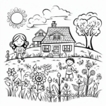 Engaging Kindergarten Spring Coloring Pages 1