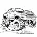 Engaging Mud Bogging Racing Car Coloring Pages 4