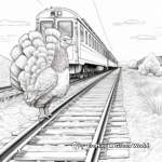 Engaging Turkey Tracks Coloring Pages 1