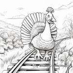 Engaging Turkey Tracks Coloring Pages 4