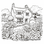 Páginas para colorear de jardines campestres ingleses 1