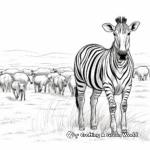 Engrossing Wildebeest Migration Coloring Pages 2