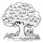 Entertaining Apple Tree Coloring Pages 4
