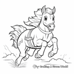 Entertaining Jockey Horse-Race Coloring Pages 1