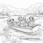 Entertaining Pirates Rowboat Coloring Pages 2