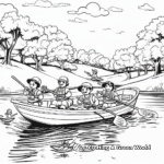 Entretenidos Piratas Barco de Remo Páginas para colorear 3