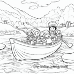 Entertaining Pirates Rowboat Coloring Pages 4
