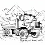 Environment-Friendly Green Dump Truck Coloring Pages 2