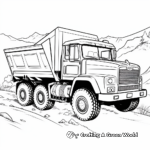 Environment-Friendly Green Dump Truck Coloring Pages 3