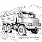 Environment-Friendly Green Dump Truck Coloring Pages 4