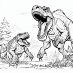 Epic Battle Giganotosaurus vs T Rex Coloring Pages 2