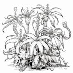Epiphyte Rainforest Plant Coloring Sheets 2