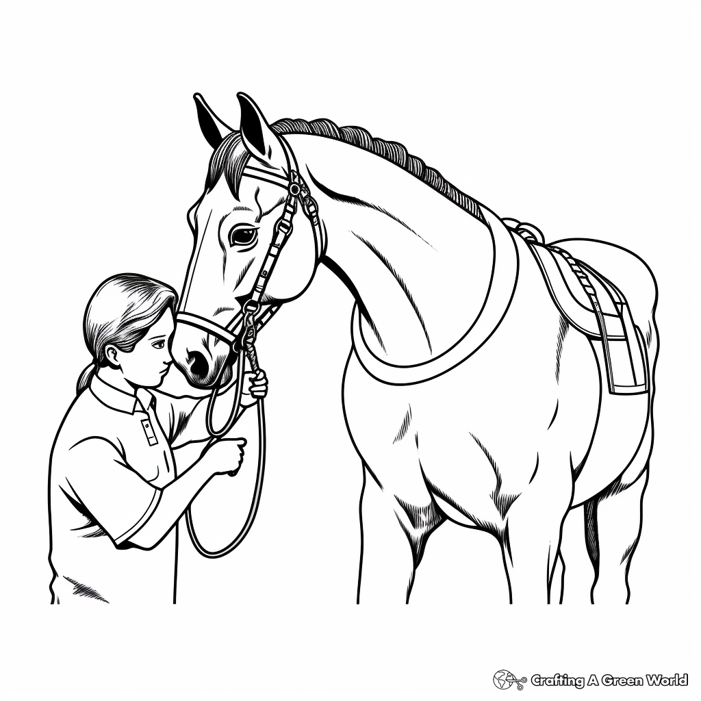 Equine Veterinary Care Coloring Pages 4
