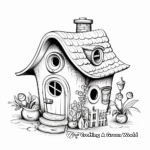 Ethnic Style Bird House Coloring Pages 4