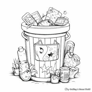 Everyday Household Trash Can Coloring Pages 4