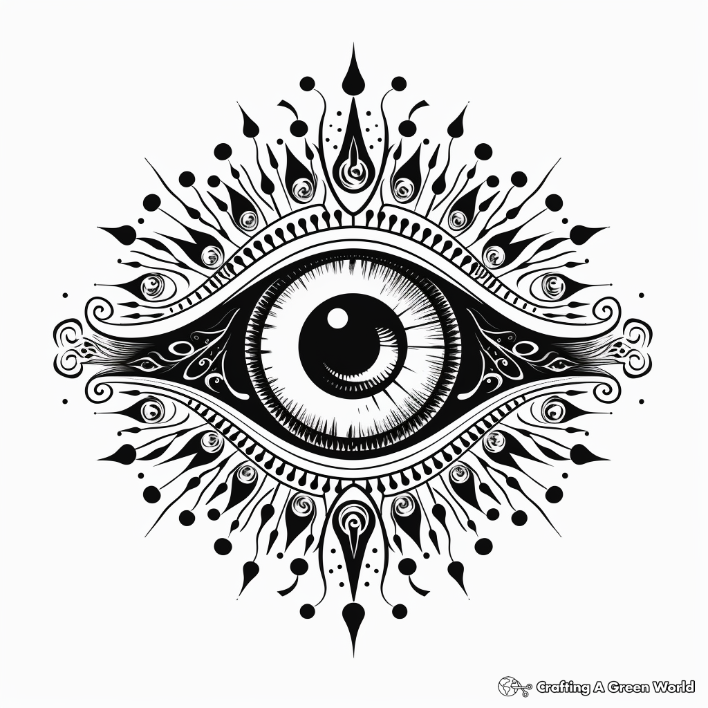Evil Eye Protection Talisman: Culture Rich Coloring Pages 1