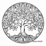 Exceptional Tree of Life Mandala Coloring Pages 2